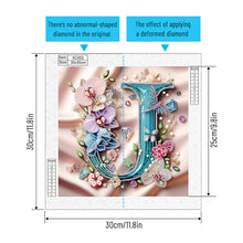 Load image into Gallery viewer, Diamond Painting - Partial Special Shaped - Letter J (30*30CM)