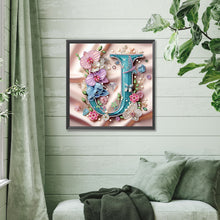 Load image into Gallery viewer, Diamond Painting - Partial Special Shaped - Letter J (30*30CM)