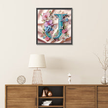 Load image into Gallery viewer, Diamond Painting - Partial Special Shaped - Letter J (30*30CM)