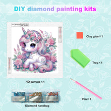 Load image into Gallery viewer, Diamond Painting - Partial Special Shaped - Unicorn (30*30CM)