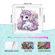 Load image into Gallery viewer, Diamond Painting - Partial Special Shaped - Unicorn (30*30CM)