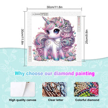 Load image into Gallery viewer, Diamond Painting - Partial Special Shaped - Unicorn (30*30CM)
