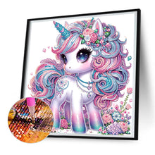 Load image into Gallery viewer, Diamond Painting - Partial Special Shaped - Unicorn (30*30CM)