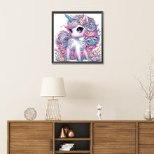 Load image into Gallery viewer, Diamond Painting - Partial Special Shaped - Unicorn (30*30CM)