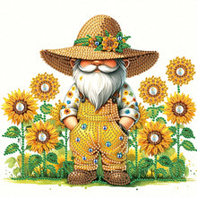Load image into Gallery viewer, Diamond Painting - Partial Special Shaped - Sunflower gnome (30*30CM)