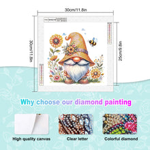 Load image into Gallery viewer, Diamond Painting - Partial Special Shaped - Sunflower gnome (30*30CM)