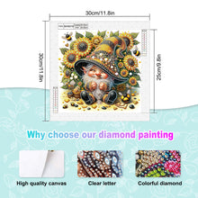 Load image into Gallery viewer, Diamond Painting - Partial Special Shaped - Sunflower gnome (30*30CM)