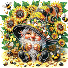 Load image into Gallery viewer, Diamond Painting - Partial Special Shaped - Sunflower gnome (30*30CM)
