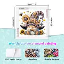 Load image into Gallery viewer, Diamond Painting - Partial Special Shaped - Sunflower gnome (30*30CM)