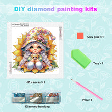Load image into Gallery viewer, Diamond Painting - Partial Special Shaped - Sunflower gnome (30*30CM)