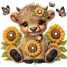 Load image into Gallery viewer, Diamond Painting - Partial Special Shaped - Sunflower yak (30*30CM)