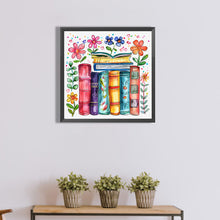 Load image into Gallery viewer, Diamond Painting - Full Round - Flowers and books (40*40CM)