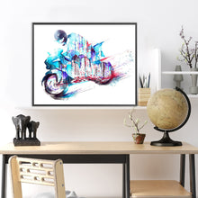 Load image into Gallery viewer, Diamond Painting - Full Round - Motorcycle and architecture (50*40CM)