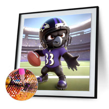 Load image into Gallery viewer, Diamond Painting - Full Round - Baltimore Ravens football (30*30CM)