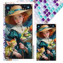 Load image into Gallery viewer, Diamond Painting - Full Round - Girl and dinosaur (40*75CM)