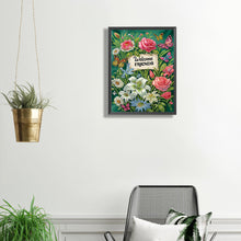 Load image into Gallery viewer, Diamond Painting - Partial Special Shaped - Welcome garden calligraphy and painting (30*40CM)