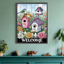 Load image into Gallery viewer, Diamond Painting - Partial Special Shaped - Welcome garden calligraphy and painting (30*40CM)