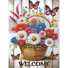 Load image into Gallery viewer, Diamond Painting - Partial Special Shaped - Welcome garden calligraphy and painting (30*40CM)