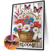 Load image into Gallery viewer, Diamond Painting - Partial Special Shaped - Welcome garden calligraphy and painting (30*40CM)