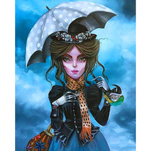 Load image into Gallery viewer, Diamond Painting - Full Round - Parrot umbrella girl (40*50CM)