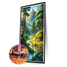 Load image into Gallery viewer, AB Diamond Painting - Full Round - Beautiful scenery in the woods (40*70CM)