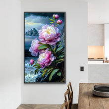 Load image into Gallery viewer, AB Diamond Painting - Full Square - Peony flower scenery (40*70CM)