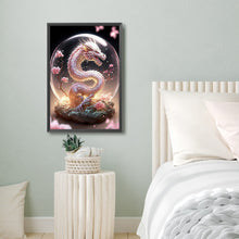 Load image into Gallery viewer, Diamond Painting - Full Round - Crystal ball pink dragon (40*60CM)