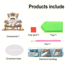 Load image into Gallery viewer, Acrylic Animal Diamond Painting Desktop Ornaments Kit Bear for Home Office Decor