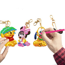 Load image into Gallery viewer, 10Pcs Acrylic Special Shaped Cartoon Theme Diamond Painting Art Keychain Pendant