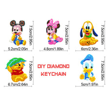Load image into Gallery viewer, 10Pcs Acrylic Special Shaped Cartoon Theme Diamond Painting Art Keychain Pendant