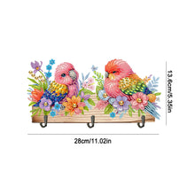 Load image into Gallery viewer, Wooden Bird Flower Special Shape Diamond Painting Hanging Hooks for Home Decor