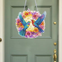 Load image into Gallery viewer, Acrylic Hummingbird Flower Special Shape Diamond Painting Hanging Pendant