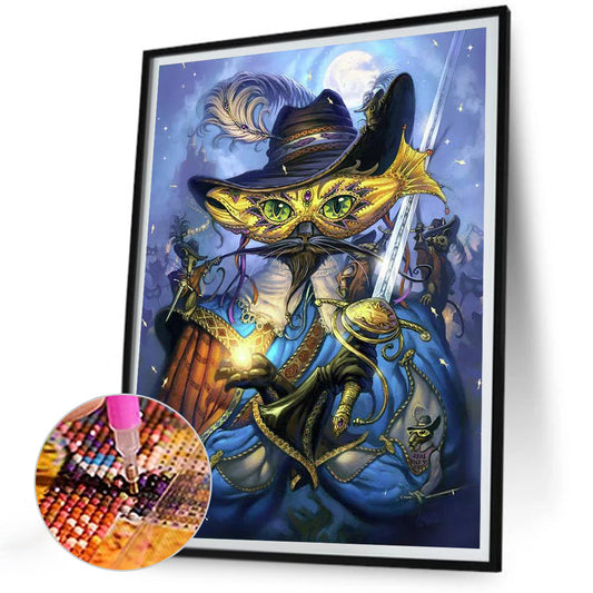 Diamond Painting - Full Round - Knight cat (30*40CM)