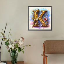 Load image into Gallery viewer, Diamond Painting - Full Round - Honey letter K (30*30CM)