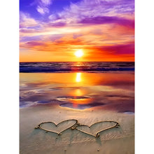 Load image into Gallery viewer, 4pcs Round Diamond Painting Set - Beach Scenery (30*40CM)