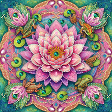 Load image into Gallery viewer, Diamond Painting - Partial Special Shaped - Lotus (30*30CM)