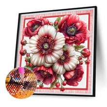 Load image into Gallery viewer, Diamond Painting - Full Square - Red and White Flowers (30*30CM)