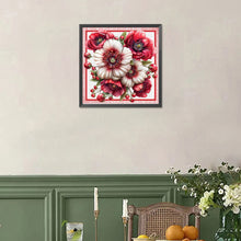 Load image into Gallery viewer, Diamond Painting - Full Square - Red and White Flowers (30*30CM)