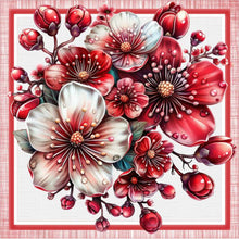 Load image into Gallery viewer, Diamond Painting - Full Square - Red and White Flowers (30*30CM)