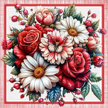 Load image into Gallery viewer, Diamond Painting - Full Square - Red and White Flowers (30*30CM)