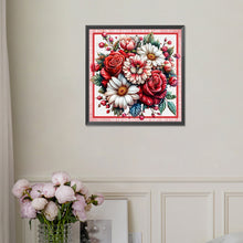 Load image into Gallery viewer, Diamond Painting - Full Square - Red and White Flowers (30*30CM)