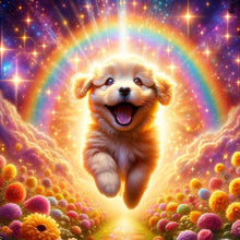 Load image into Gallery viewer, Diamond Painting - Full Round - Rainbow cheerful puppy (40*40CM)