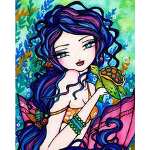 Load image into Gallery viewer, Diamond Painting - Full Round - Girl and turtle (40*50CM)