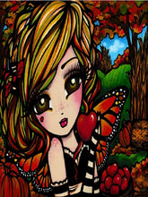 Load image into Gallery viewer, Diamond Painting - Full Round - Girl and butterfly wings (50*40CM)