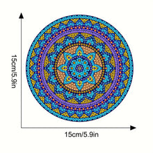 Load image into Gallery viewer, 4Pcs Wooden Mandala Flower Plant DIY Diamond Painting Placemats with Holder