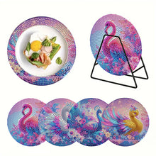 Load image into Gallery viewer, 4Pcs Wooden Animal DIY Diamond Painting Placemats with Holder for Home Decor