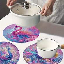 Load image into Gallery viewer, 4Pcs Wooden Animal DIY Diamond Painting Placemats with Holder for Home Decor