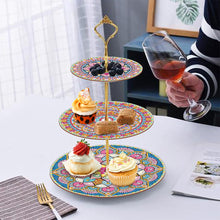 Load image into Gallery viewer, 3 Tier Acrylic Mandala Diamond Painting Cake Snack Stand for Afternoon Tea