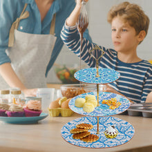 Load image into Gallery viewer, 3 Tier Acrylic Mandala Diamond Painting Cake Snack Stand for Afternoon Tea