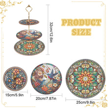 Load image into Gallery viewer, 3 Tier Acrylic Mandala Diamond Painting Cake Snack Stand for Afternoon Tea